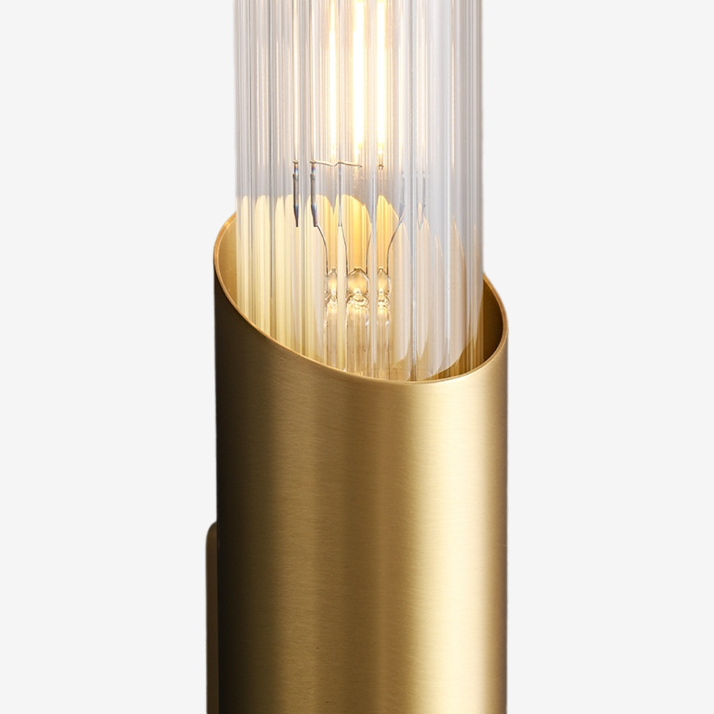 Luxe Vanity Ribbed Glass Wall Sconce