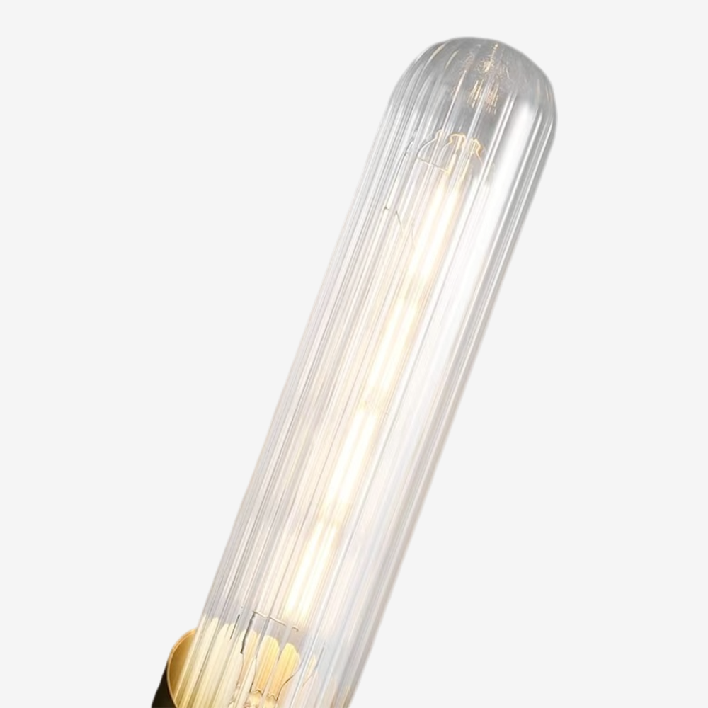 Luxe Vanity Ribbed Glass Wall Sconce