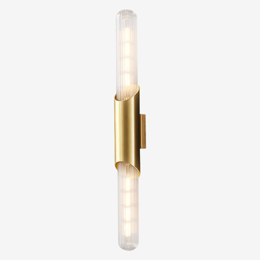 Luxe Vanity Ribbed Glass Wall Sconce