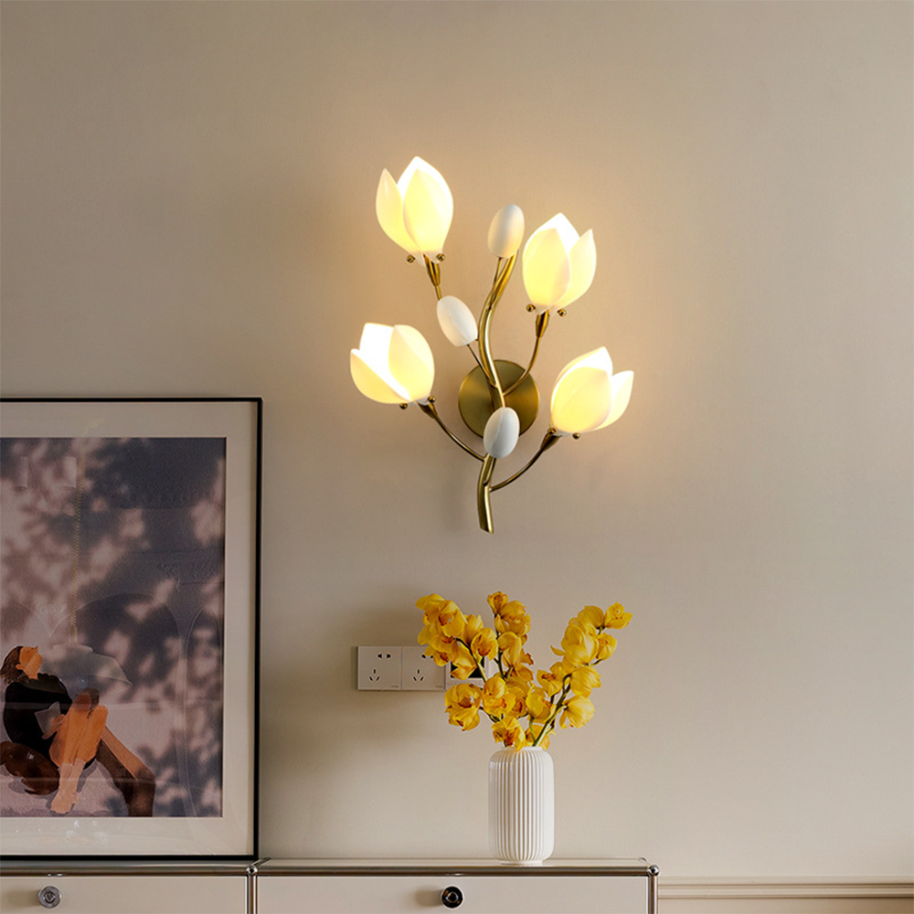 Creative Magnolia Bloom Wall Sconce
