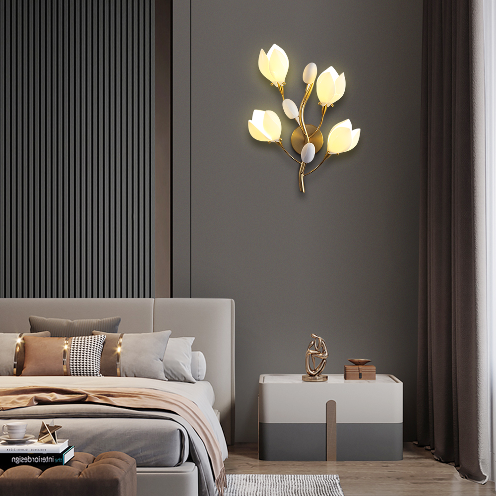 Creative Magnolia Bloom Wall Sconce