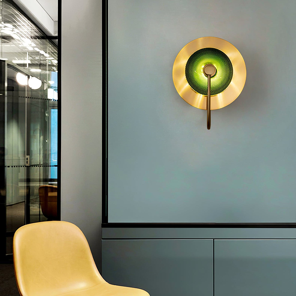 Circular Modern Art Deco Wall Sconce