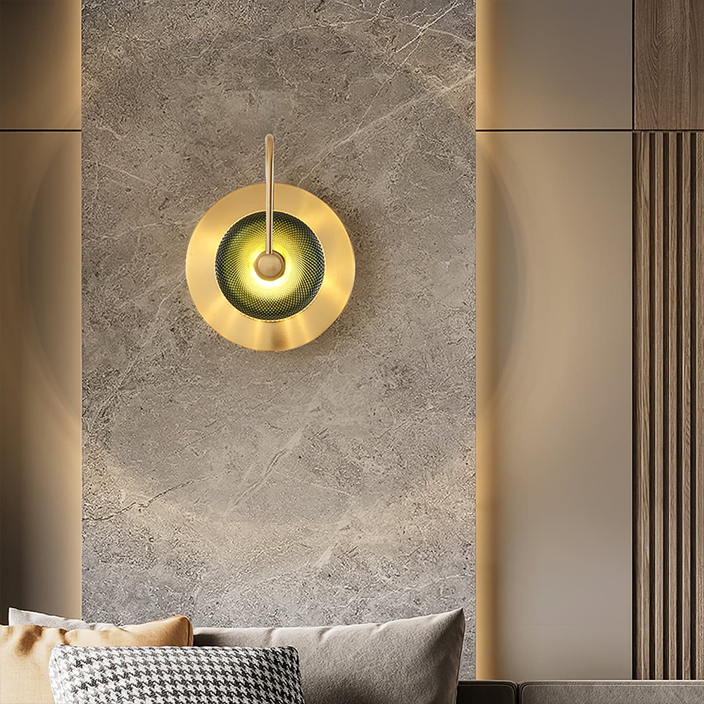 Circular Modern Art Deco Wall Sconce
