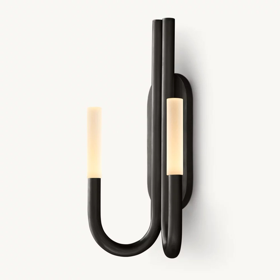 Minimalist Midcentury Brass Wall Sconce