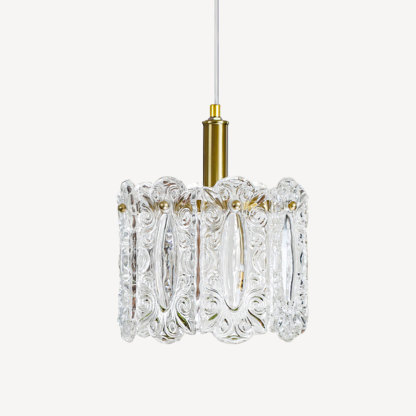 Carved Pattern Glass Pendant Lamp