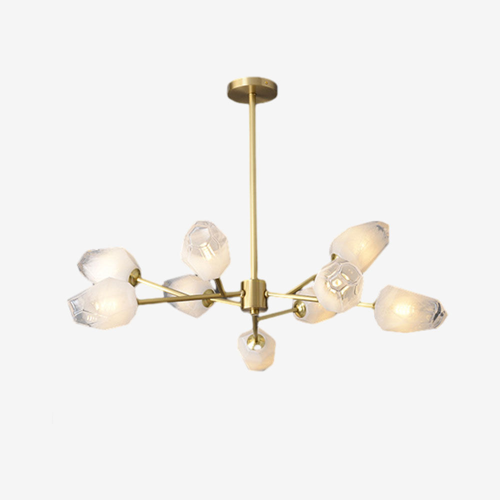 Modern Ice cube Glass Linear Chandelier