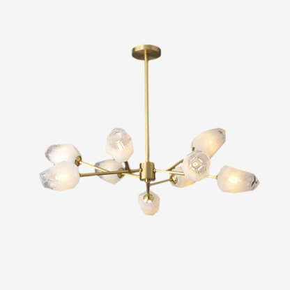 Modern Ice cube Glass Linear Chandelier