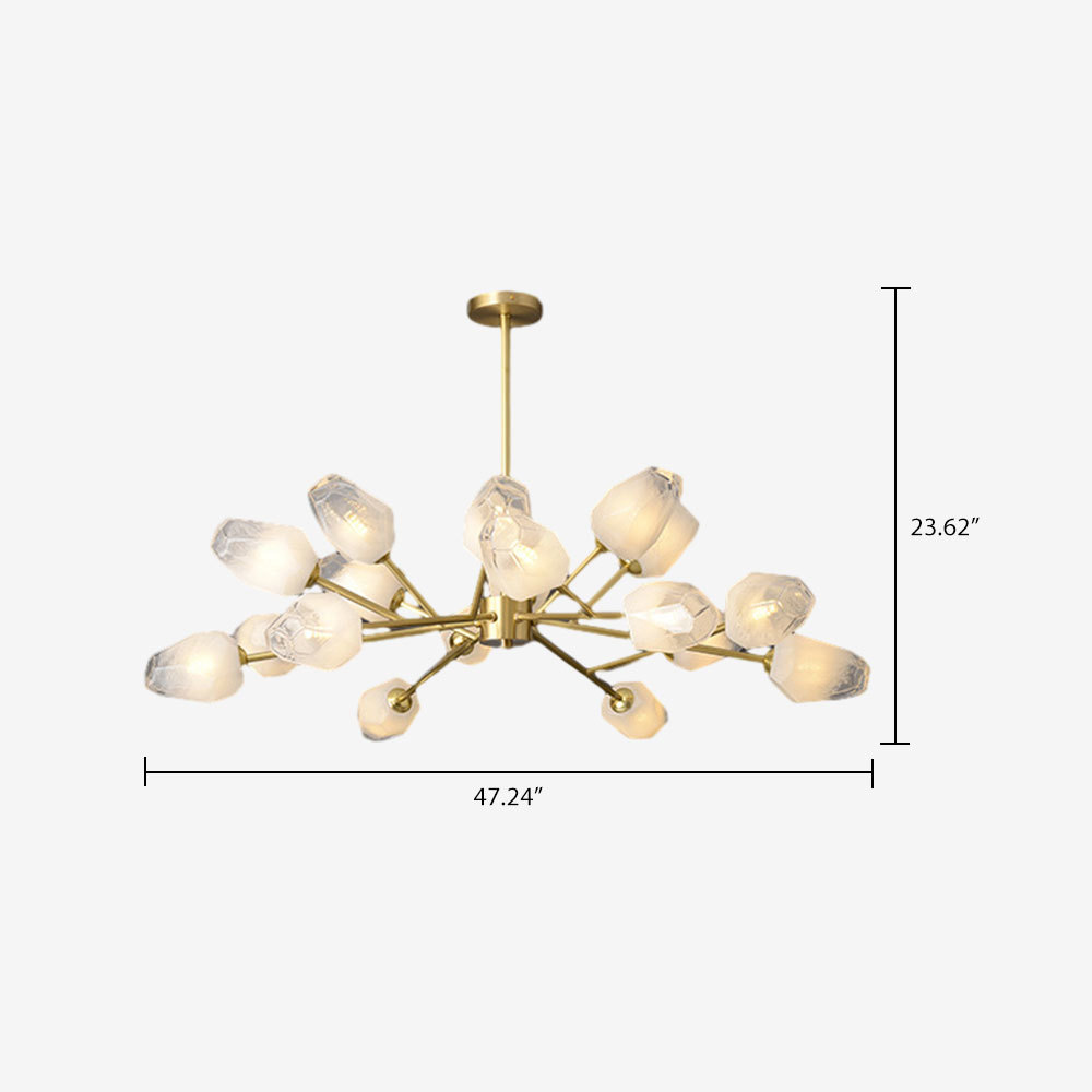Modern Ice cube Glass Linear Chandelier