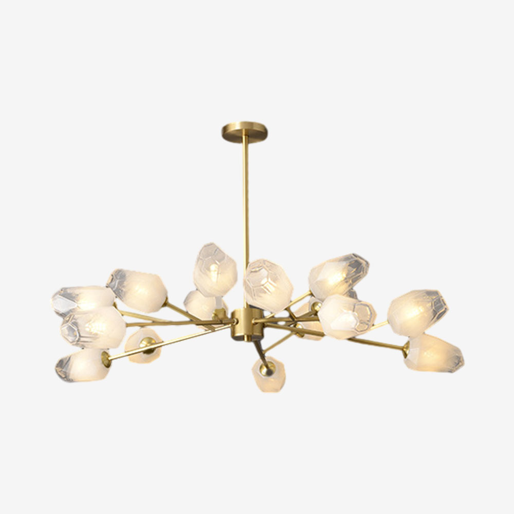 Modern Ice cube Glass Linear Chandelier