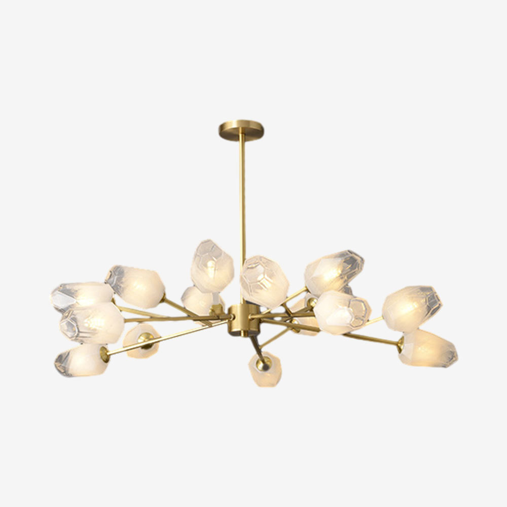 Modern Ice cube Glass Linear Chandelier