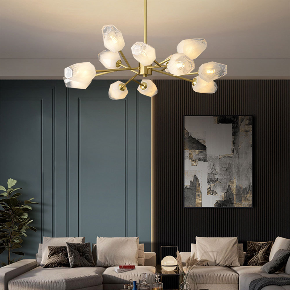 Modern Ice cube Glass Linear Chandelier
