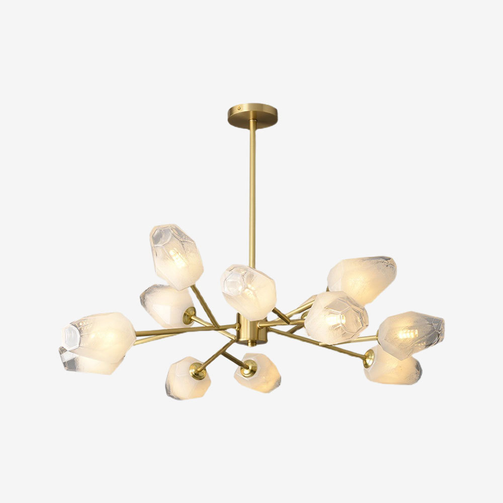 Modern Ice cube Glass Linear Chandelier