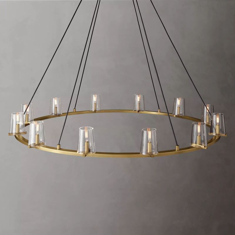Aosta Glass Round Chandelier 60"