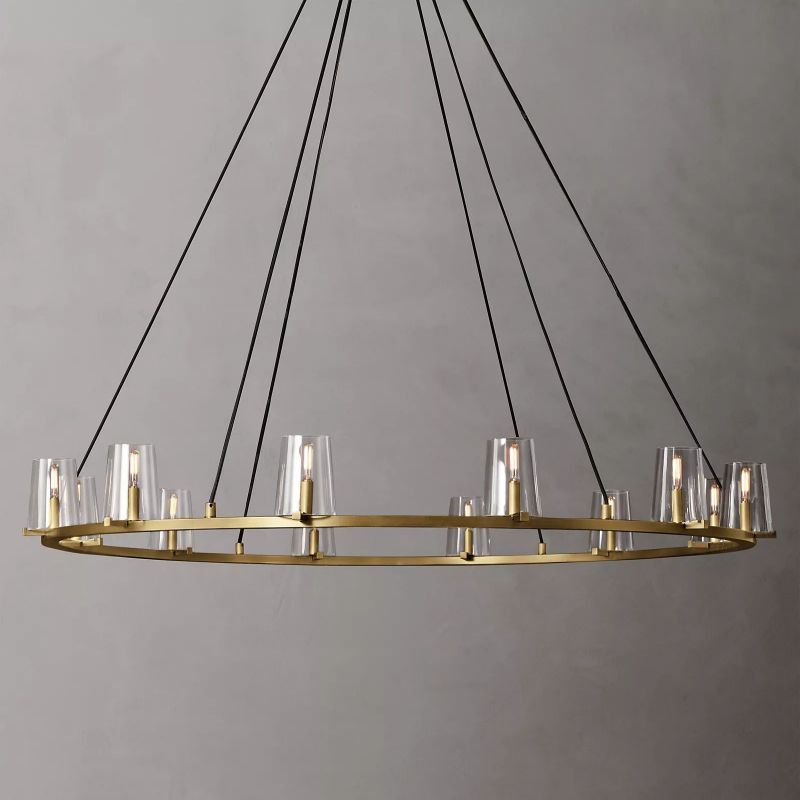 Aosta Glass Round Chandelier 60"