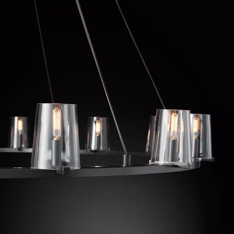 Aosta Glass Round Chandelier 60"