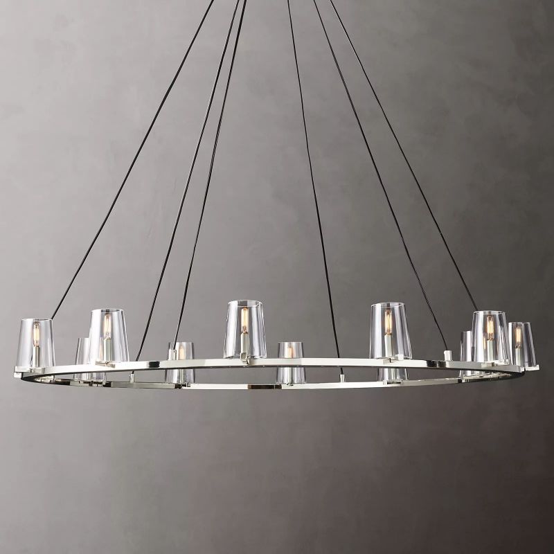Aosta Glass Round Chandelier 60"