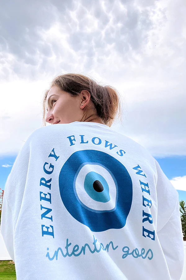 Energy Flows Where Printed Women's Sweatshirt