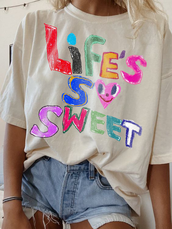 Life's so sweet  Printed Oversized Unisex T-shirt