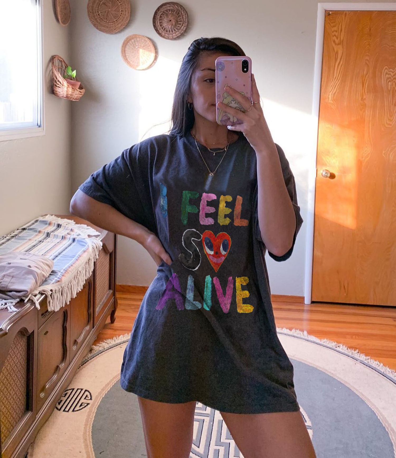 I feel so alive  Printed Oversized Unisex T-shirt