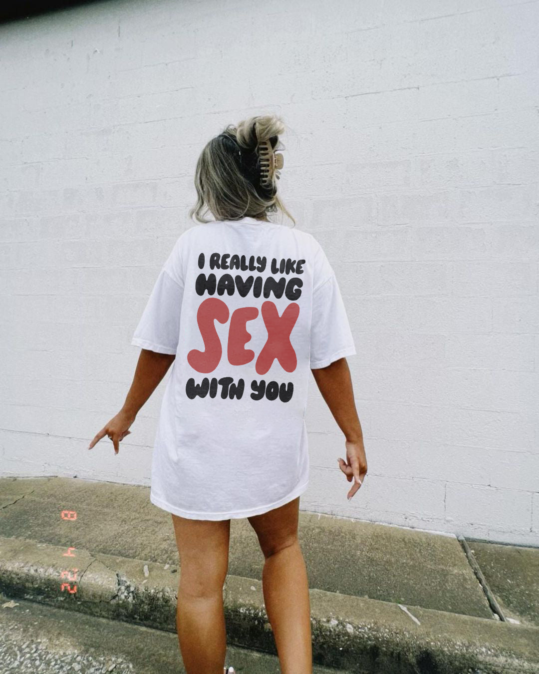 I Really Like Having Sex With You Oversized Unisex T-shirt-Citynicole