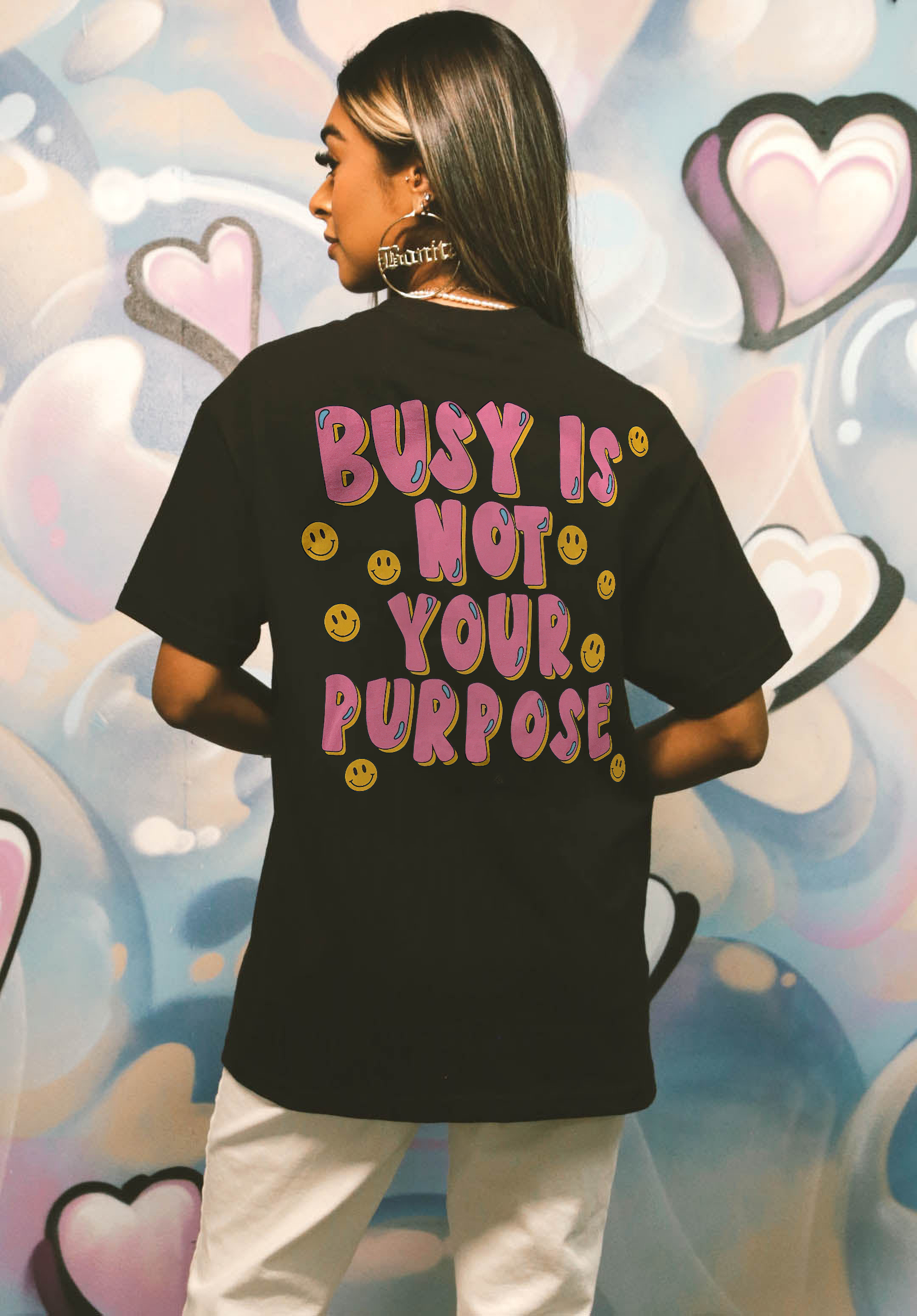 Busy Is Not Your Purpose Printed Oversized Unisex T-shirt