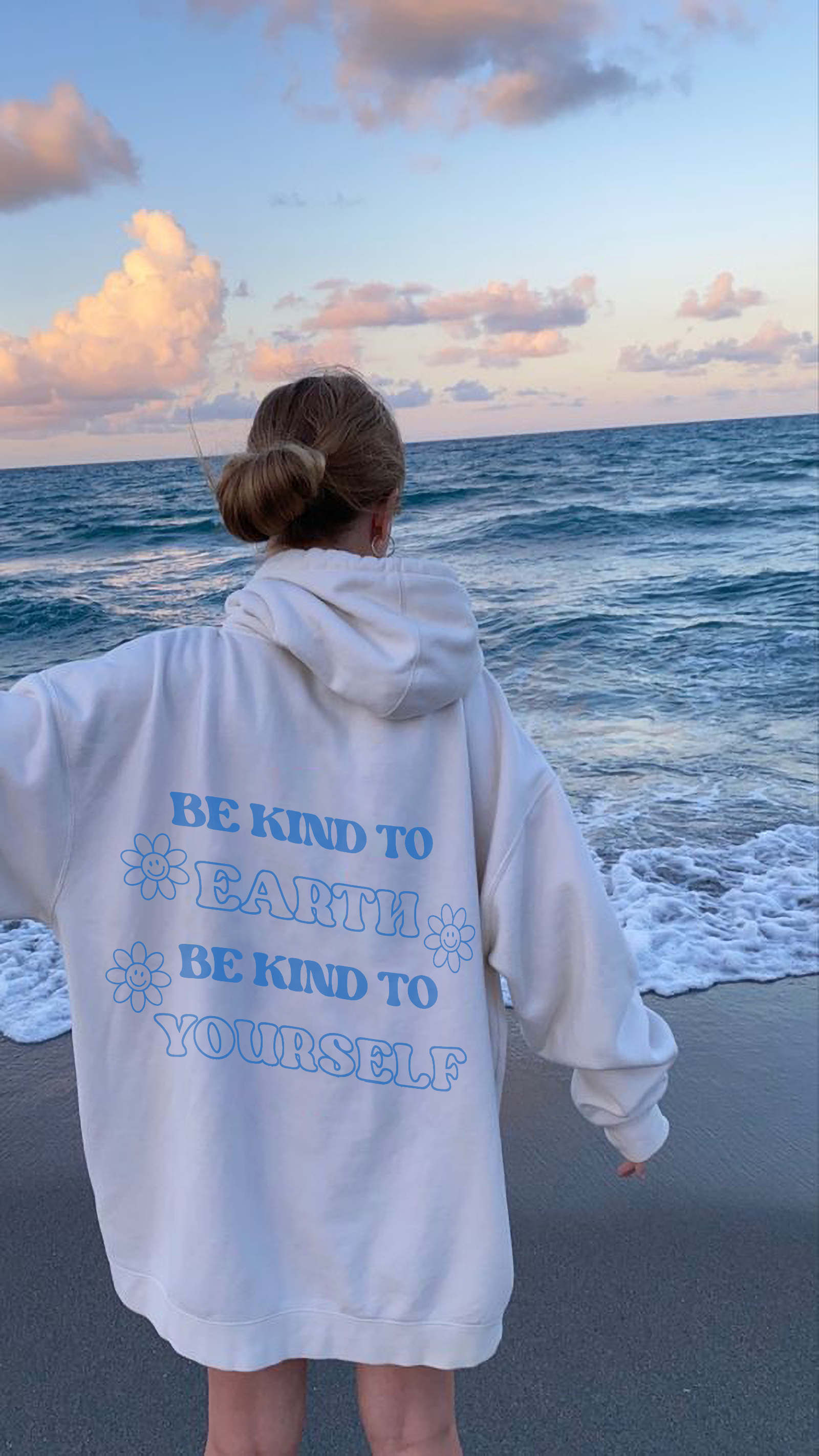 Be kind to earth be kind to yourself Printed Women's Hoodie