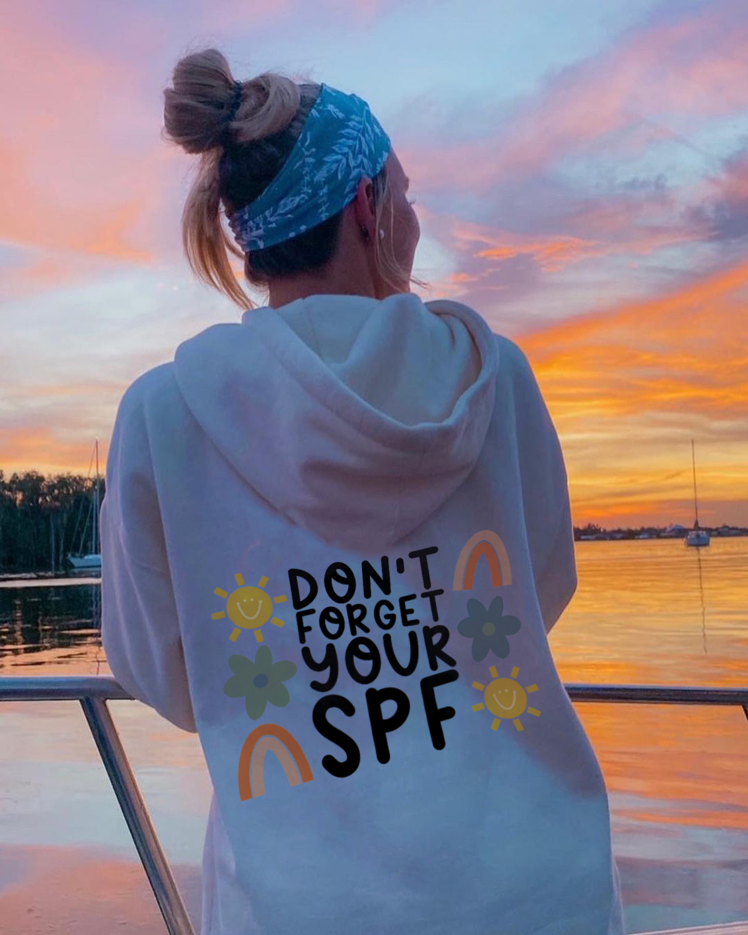 Don't forget your spf Printed Women's Hoodie-Citynicole