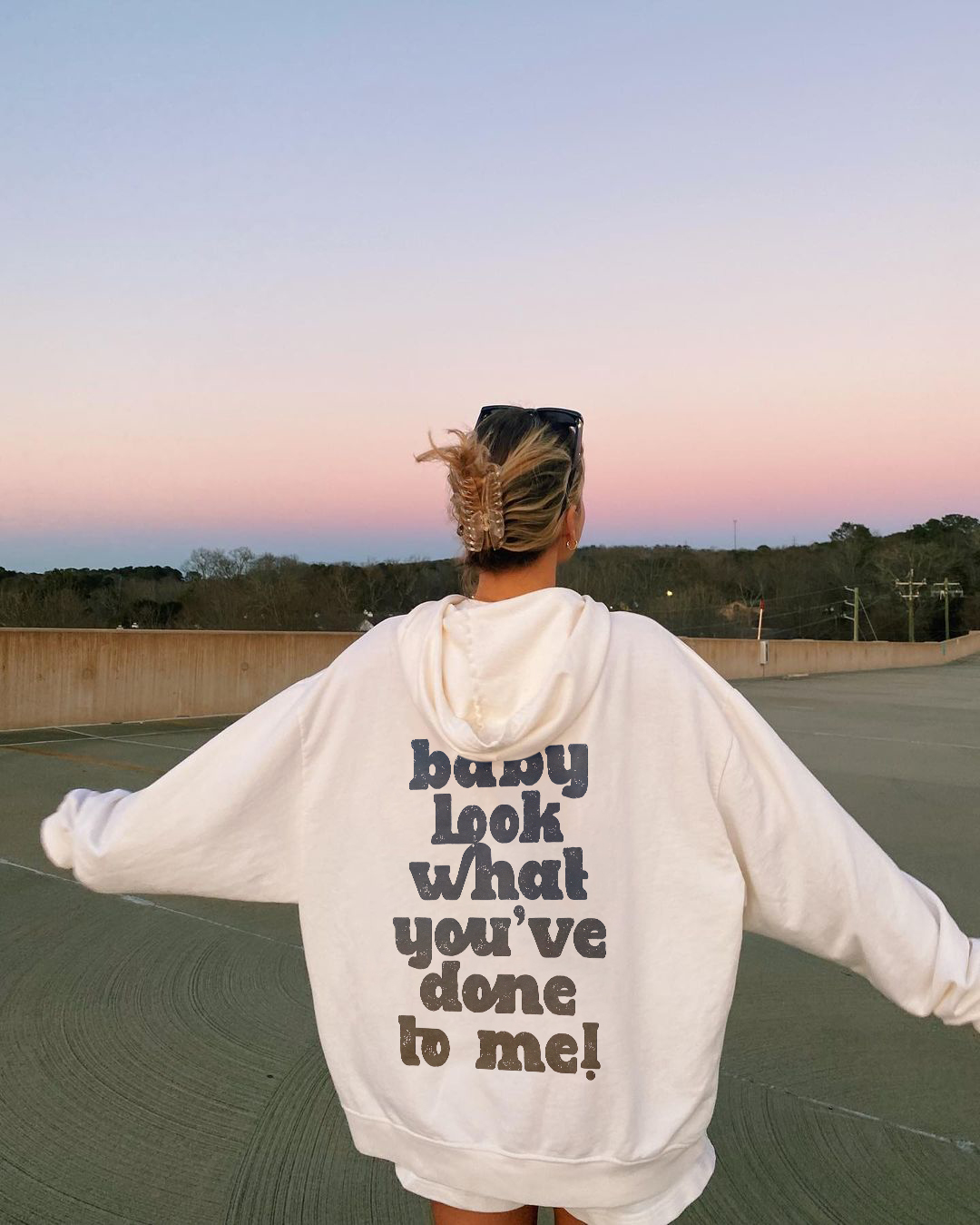 Baby,look what you've done to me   Printed Women's Hoodie