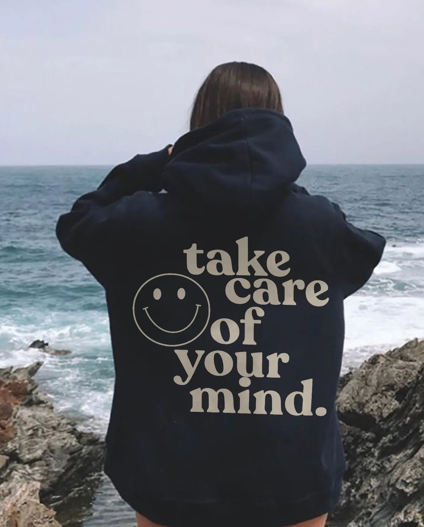 Take care of your mind Printed Women's Hoodie