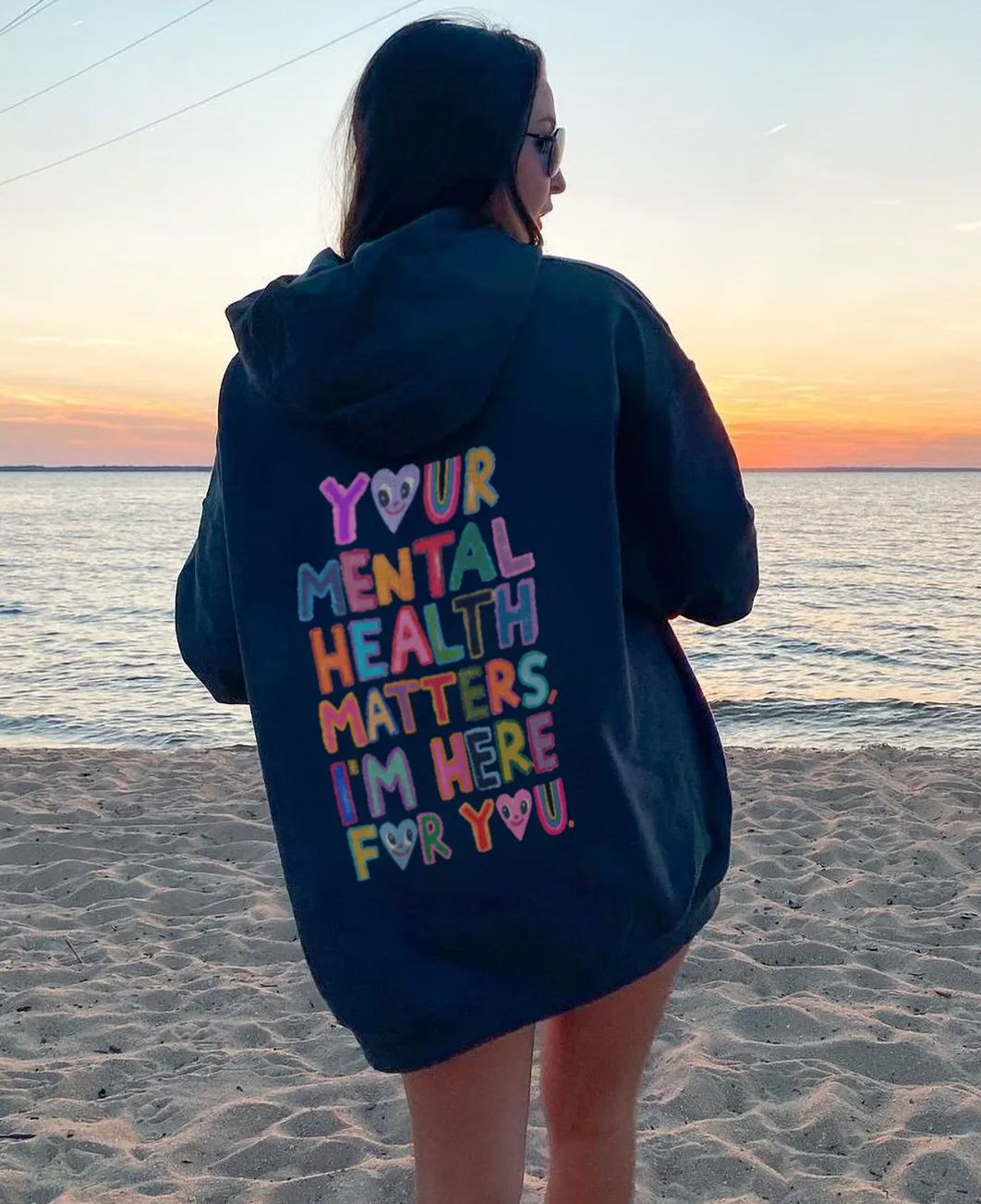 Your mental health matters,I'm here for you Printed Women's Hoodie