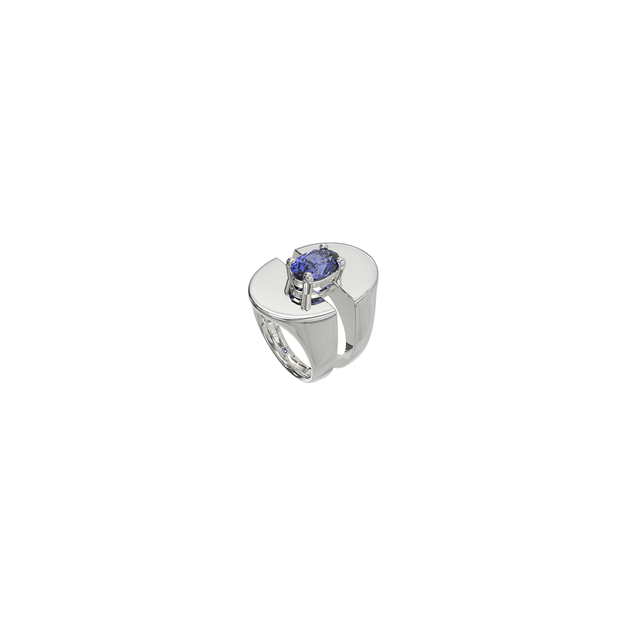 ELECTRIC BLUE SPLIT STRUCTURE RING