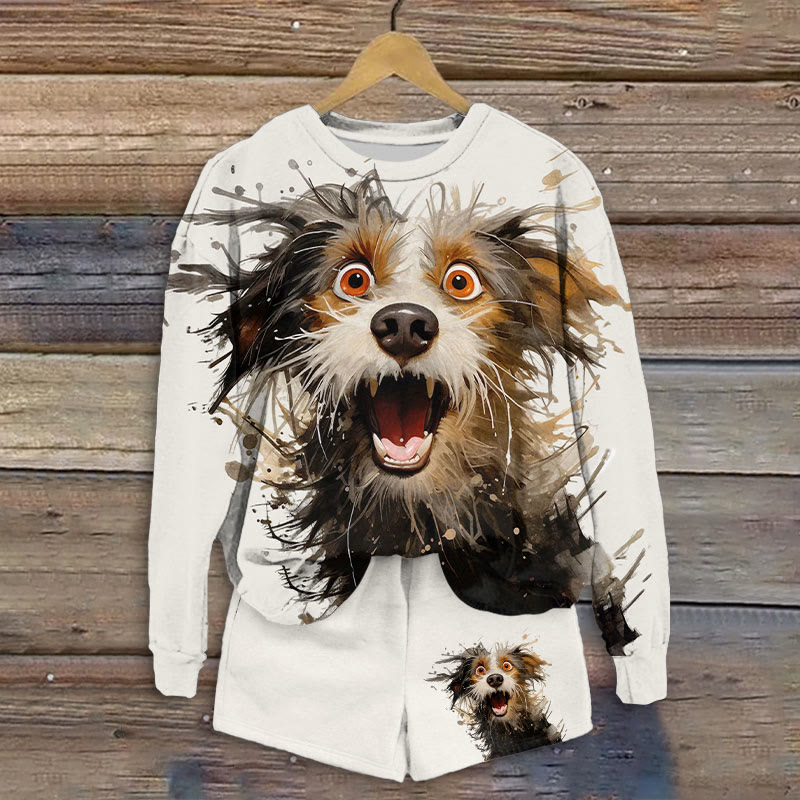 Dog discount print sweatshirt