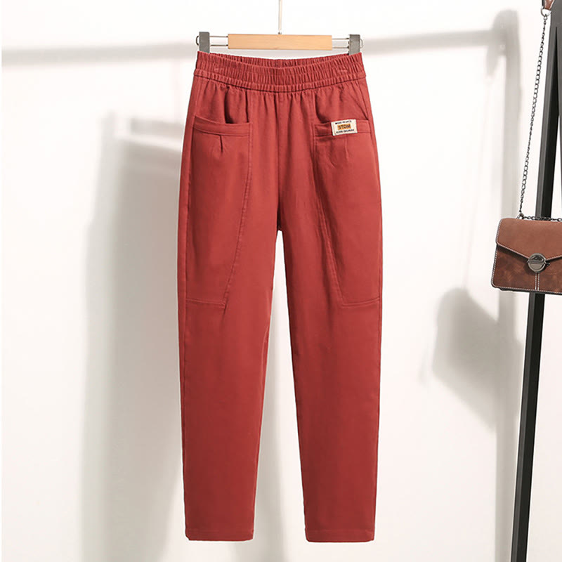 Casual pocket pants - Red - 3XL - image 6