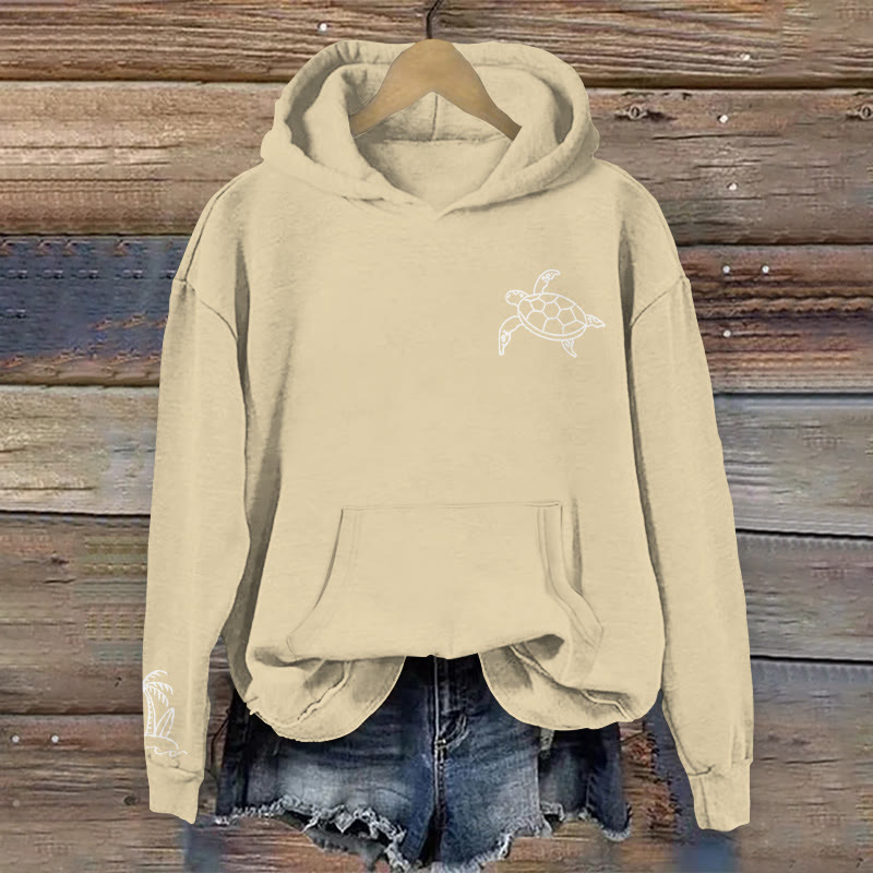 100% Cotton The Ocean Is Calling Print Hoodie - image 6