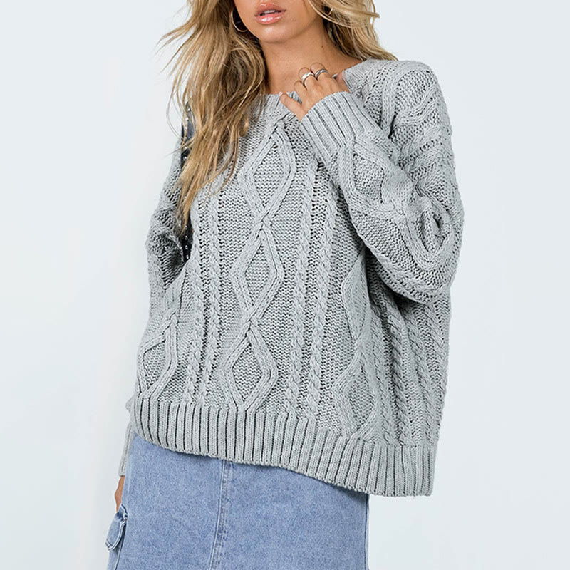 Stylish Solid Color Casual Crew Neck Sweater - image 13