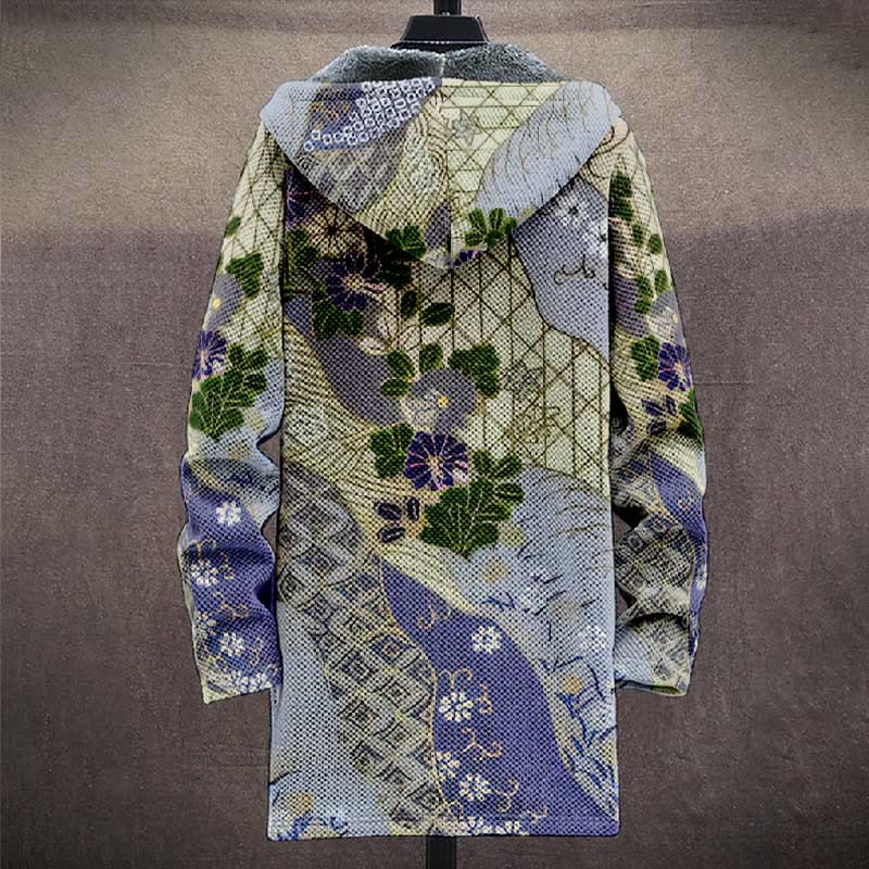 Pastel Garden Symphony Print Unisex Plush Thick Long-sleeved Fleece Jacket Coat - image 4