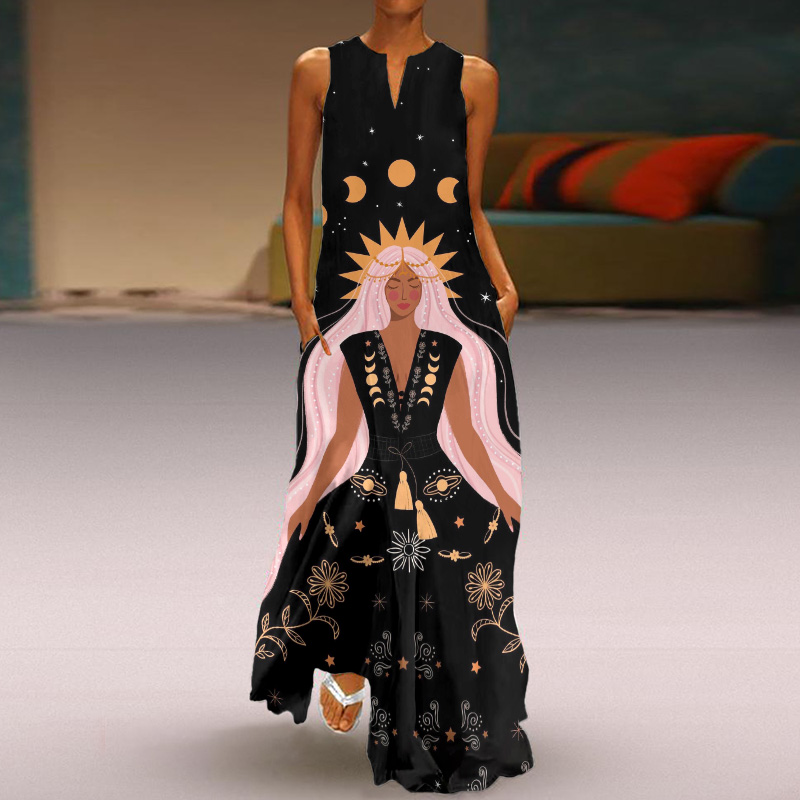 Sleeveless Goddess Maxi dress