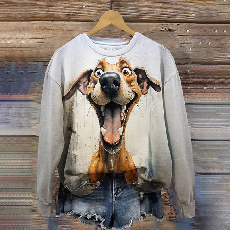 Dog top print sweatshirt