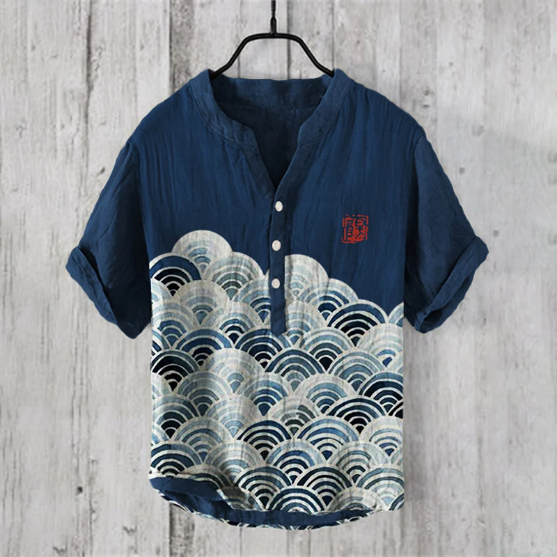 Sea Waves Japanese Art Print Shirt