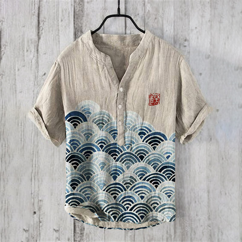 Sea Waves Japanese Art Print Shirt