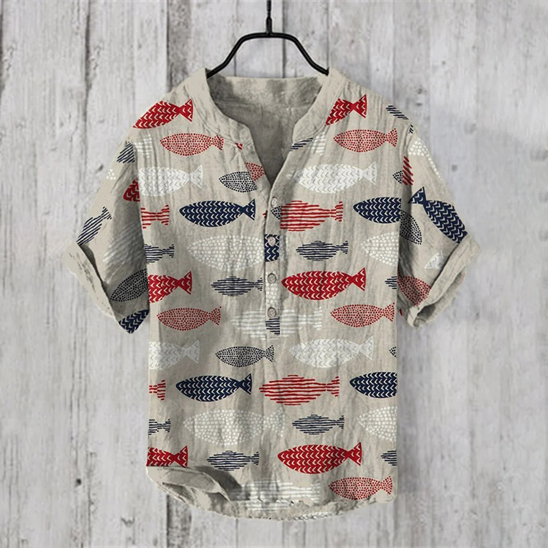 Vintage Fish Japanese Art Print Shirt