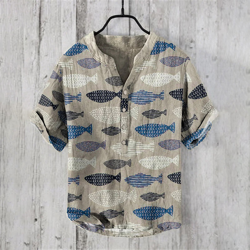 Vintage Fish Japanese Art Print Shirt