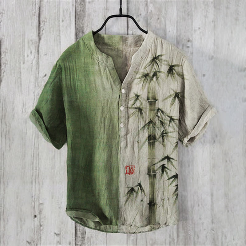 Bamboo Japanese Art Print Shirt