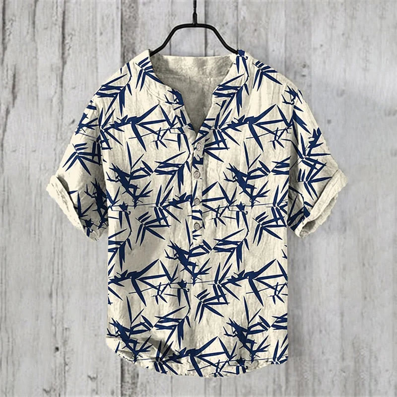 Vintage Bamboo Japanese Art Print Shirt