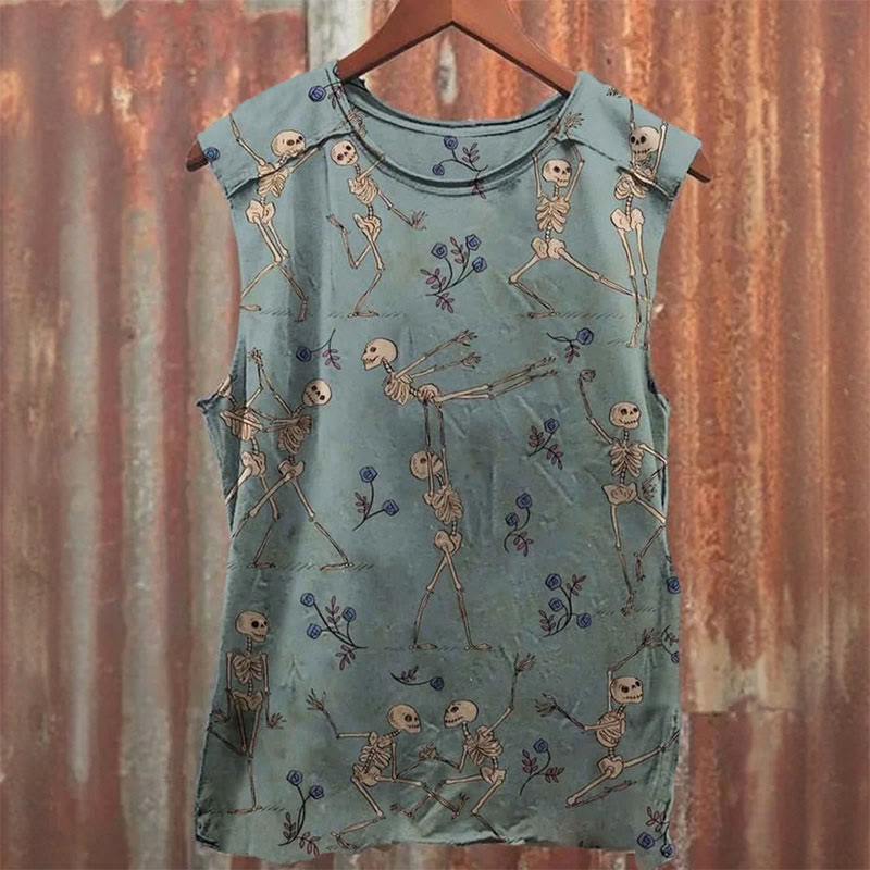 Dashingsoul Women's Print Causal Tank Top