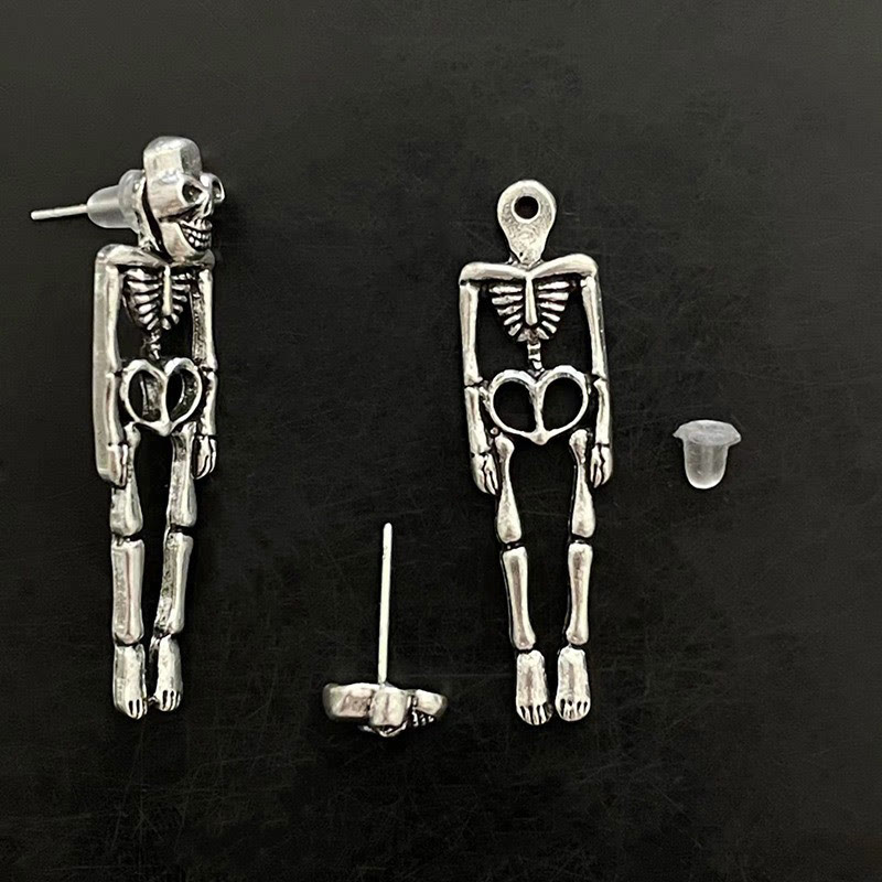 Dashingsoul Halloween Skeleton Simulation Human Skeleton Earrings
