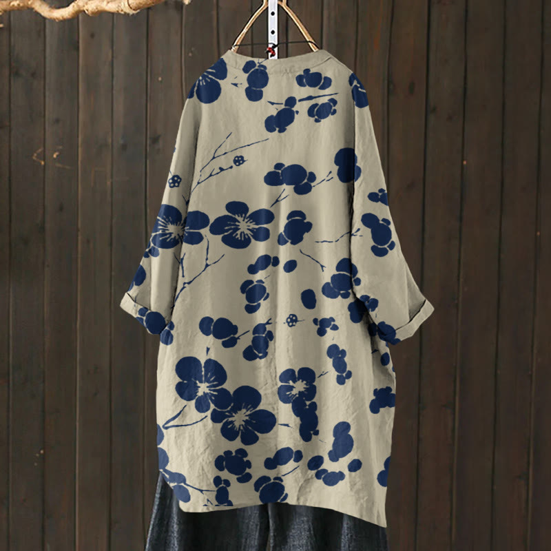 Cherry Blossom Japanese Art Print Cardigan