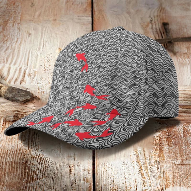 Japanese Goldfish Art Print Casual Cap - image 2