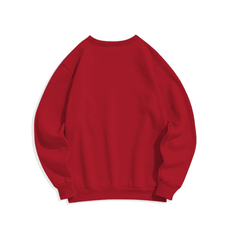 100% Cotton Solid Color Round Neck Casual Fleece Sweatshirt - image 19
