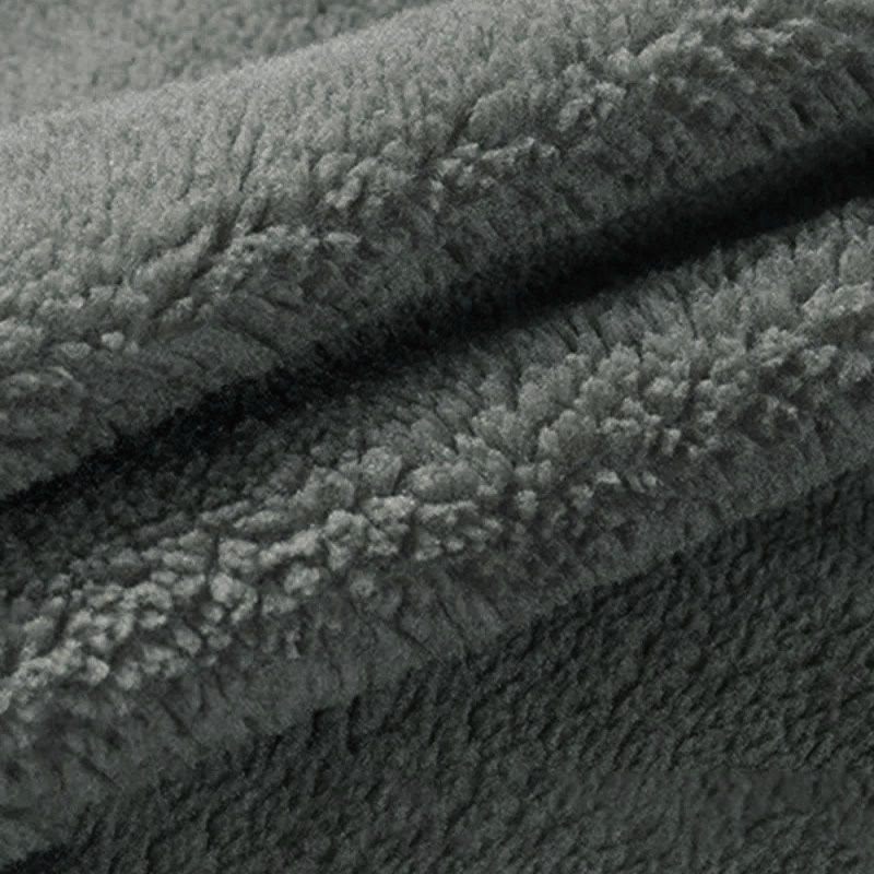 Colorful Fan-shape Floral Pattern Print Unisex Plush Thick Long-sleeved Fleece Jacket Coat - image 5